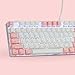 Qisan 100% Full Size 108 Keys Mechanical Gaming Keyboard GATERON Blue Switch Crystal Case White Backlight PBT Dye-subbed Keycaps Lovely Pink for Girls or Women by Magicforcethumb 2