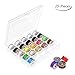 HAITRAL 25 Pcs Sewing Thread Bobbins with Bobbin Case - Sewing Thread Kit for Multiple Sewing Machine Standard Size and Assorted Colors (HT-BSK06S)