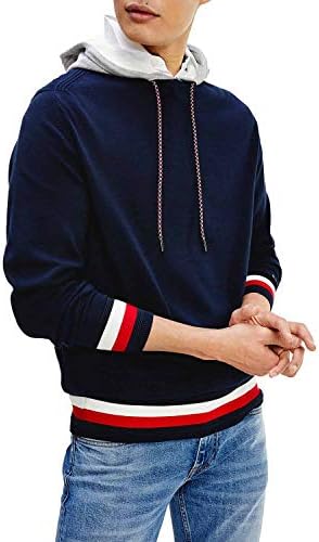 tommy hilfiger stripe logo hoodie
