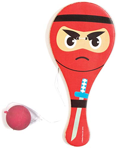 Baker Ross Ninja Paddle Bat and Ball, for Kids Party Bags, Small Gifts or Outdoor Play (Pack of 4) - Thumbnail 6