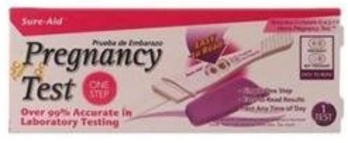 Sure-Aid One Step Pregnancy Test - Over 99% Accurate - Simple One Step, Easy to Read Results, Test Any Time of the Day (2 Pack/2 Count)