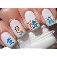 Lilo and Stitch Water Nail Art Transfers Stickers Decals - Set of 64