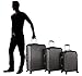 Lucas Outlander Hard Case 3 Piece Expandable Rolling Suitcase Sets With Spinner Wheels (One Size, Graphite)