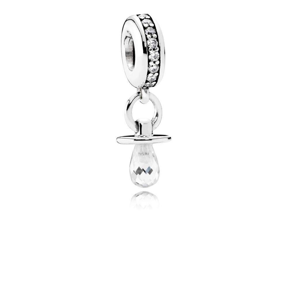 FGT Baby Pacifiers Dangle Charm fits Pandora Moments Bracelets Sterling Silver Comforter Mum Women Family Birthday Mothers Day