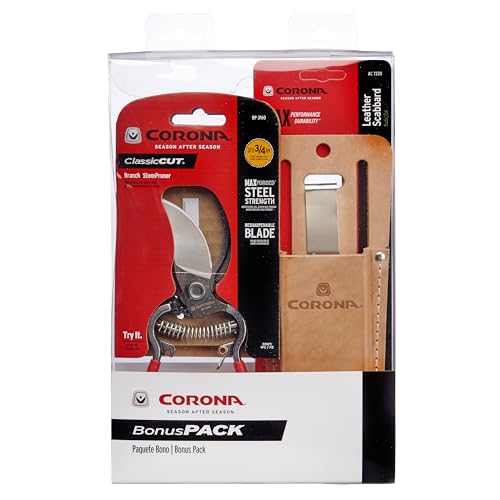 Corona Clipper SP9934 3/4-Inch Bypass Pruning Shears with Bonus Leather Scabbard
