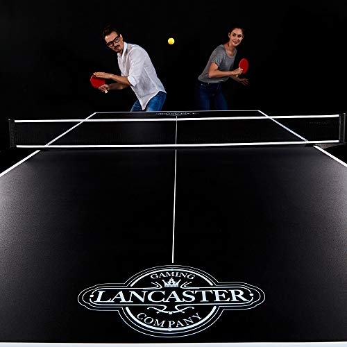 Lancaster Easy to Assemble Compact Portable Indoor 2 Piece Table Tennis Game