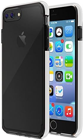 Alrite Colored Bumper Shock Absorption TPU Anti-scratch Clear Back Cover Drop Resistant Case for iPhone 7/6s/6, White