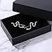 Snake Ear Climber Earrings Cubic Zirconia 925 Sterling Silver Ear Crawler Cuffs Earrings for Women Gift (Rose-Gold)