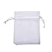 Bezall 100Pcs Organza Bags 3x4 inches White, Small Mesh Jewelry Gift Bags Drawstring Wedding Favor Bags Christmas Party Candy Pouches