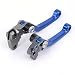 JFG RACING Billet Pivot Foldable Clutch Brake Lever For Yamaha WR250F WR450F 05-15 Off Road Blue primary
