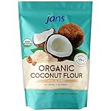 Jans Organic Coconut Flour 1.1lb | Gluten-Free | Certified Organic | Keto, Paleo, & Vegan Friendly