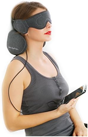 Shutter Eye Comfort Travel Neck Pillow, Eye Mask with headphone audio speaker (2)