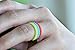 FluxActive Silicone Wedding Ring for Women by (8 Pack) Thin Stackable Rubber Bands - Diamond Pattern (Yellow, Turquoise, Light Purple, Dark Purple, Coral, Teal, Light Gray, Dark Gray, 6)