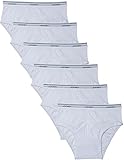 Jockey Men's 6 100% Cotton Low Rise Briefs, White,L