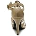Ollio Women's Shoe High Heel Cross Strap Sandal