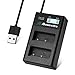Powerextra EN-EL9 Dual USB Battery Charger with LCD Display Compatible with Nikon EN-EL9 Battery Nikon D40 D40x D60 D3000 D5000 Cameras