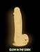 Pure Love 7.5 Inch Glow-in-the-Dark Silicone Dildo with Suction Cup, Marble Pattern, Pink Color, Adult Sex Toy, 7.5 Inch X-Large, 0.69 Lb