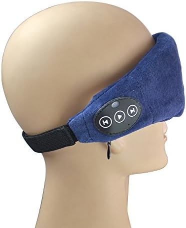 Langder Wireless Bluetooth Eye Mask headphone Sleeping Headphone Eyemask Built-in Speakers Micophone,Hand free speaking calls and music Enjoy Washable design color Dark Blue