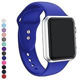 a8Miss Apple Watch Band, Silicone Replacement Iwatch Bands Series 1, Series 2,Series 3 (38mm M/L, Royal Blue)