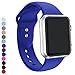 a8Miss Apple Watch Band, Silicone Replacement Iwatch Bands Series 1, Series 2,Series 3 (38mm M/L, Royal Blue)