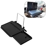 COOCHEER Car Laptop Desk, Multi Functional Car Steering Wheel Desk Portable Foldable Auto Seat Back Mount Tray, Nutrition &amp; Entertainment Cup Holder-Convenience