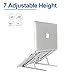 Laptop Stand, Laptop Holder with 7 Adjustable Height, Aluminum Ventilated Notebook Riser for MacBook Air Pro, Dell XPS, More 10-15.6 inches PC Computer, Tablet, iPad (Silver)thumb 4