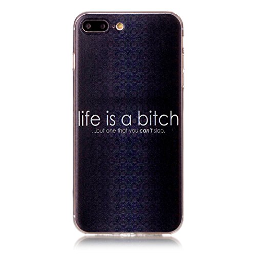 iPhone 7 Plus Case Ultra-thin, GreenDimension Premium Clear Scratch Resistant Cushion Soft TPU Bumper Black Translucent Flexible Shock Absorption Silicone Protective Smooth Matte Cover + Stylus Pen