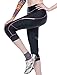 4ucycling Women's ¾ Cycling Tight Pants , Black & Pink Line, L