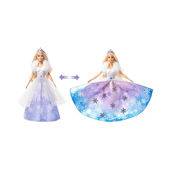 Barbie GKH26 - Dreamtopia Schneezauber Prinzessin Puppe Mit Haarbürste Und Diadem, Spielzeug Ab 3 Jahren – Bild 5