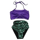 Jastore Kids Girls 2 Pcs Princess Mermaid Swimwear Bow-knot Bikini Set Swimsuit