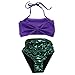 Jastore Kids Girls 2 Pcs Princess Mermaid Swimwear Bow-Knot Bikini Set Swimsuit (2-3T) Purple