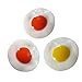 Giveme5 Pack of 3 Cute Simulation Fried Eggs Pancake Children Playing Toy Teaching Props Artificial Fake Food Decoration Kitchen Toy Random Color