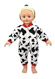 Shero Doll Clothes - Cow Pattern Rompers Fits American Girl Doll and other 16 inch Dolls