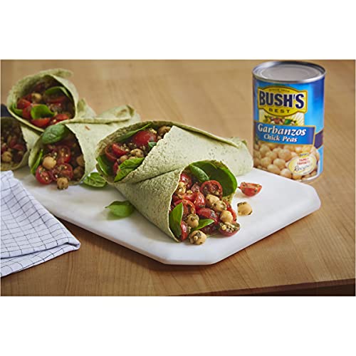 BUSH'S BEST Canned Garbanzo Beans (Chickpeas) Source of Plant Based