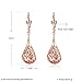 Jechin Women's Rose Gold Plated Skeleton Dangle Earrings