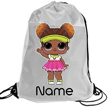 Girls LOL Doll Personalised Gym Bag School/Nursery/Gym/Dancing/Swimming/Sleepover (design20)