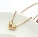 Rigant Simple Small Smooth Heart Pendant Necklace Fashion Jewelry for Women (Gold)
