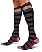 SB SOX Compression Socks (20-30mmHg) for Men & Women - BEST Stockings for Running, Medical, Athletic, Edema, Diabetic, Varicose Veins, Travel, Pregnancy, Shin Splints. (Stripes - Gray/Purple, Medium)