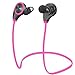 Fetta Bluetooth V4.1 Headphones Wireless Sport Headphones Stereo In-Ear Noise Cancelling Sweatproof Headphones with Mic for iPhone 6S Samsung Note LG HTC Sony iPad And Other Android Devices (Pink)