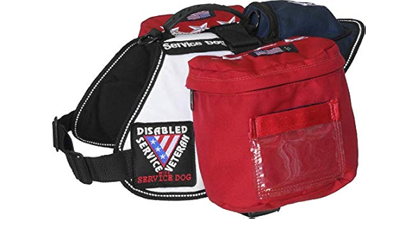 Red white and blue service dog vest