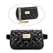 ZORFIN Fashion Quilted Leather Fanny Packs for Women Cute Wasit Bag with Two Belts
