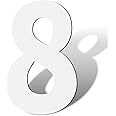 GDGDSY 14 Inch Blank Wood Number 8 White Unfinished Wooden Number Sign Large Number 8 for Birthday Graduation DIY Craft Art Decoration Party Decoration. (8)