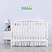 Breathable Crib Bumper Pads for Standard Crib, Nursery 3D Wave Print Crib Bedding Bumper Liners for Boys Girls 4 Pieces/Set, White