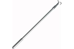 Telescopic Draw Rod for Cordless Roller Window Blinds and Zebra Blinds, No Cord Cellular Shades, Matte Silver with Light Feel