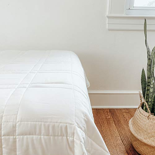 Baloo Soft 20lb Weighted Blanket, Heavy Cotton Quilted Blanket from in