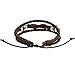 Brown Leather Rope Wrist Bracelet, Adjustable, Unisex, & Casual, with Infinity and Metal Alloy Beads, By Regetta Jewelry