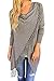 Pink Queen Women's Tassel Hem Open Front Knitwear Cardigan Sweater Coat Gray L