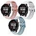 Intoval Silicone Band for Samsung Galaxy Watch 3 41mm Band, Soft Silicone Sport Band, Replacement for 20mm Watch Straps..(White+Pink+LightBlue）