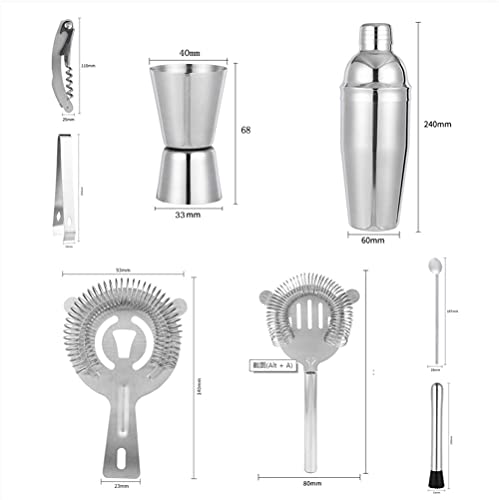 HXIYANG Cocktail Making Set, Cocktail Shaker Set Edelstahl Bar Werkzeugset Barkeeper Kit Schlanker Bambusständer Premium… – Bild 6