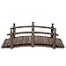 BestMassage Garden Wooden Bridge Outdoor Patio Pond Arch Walkway Path Structure Stained Finish Decorative 5